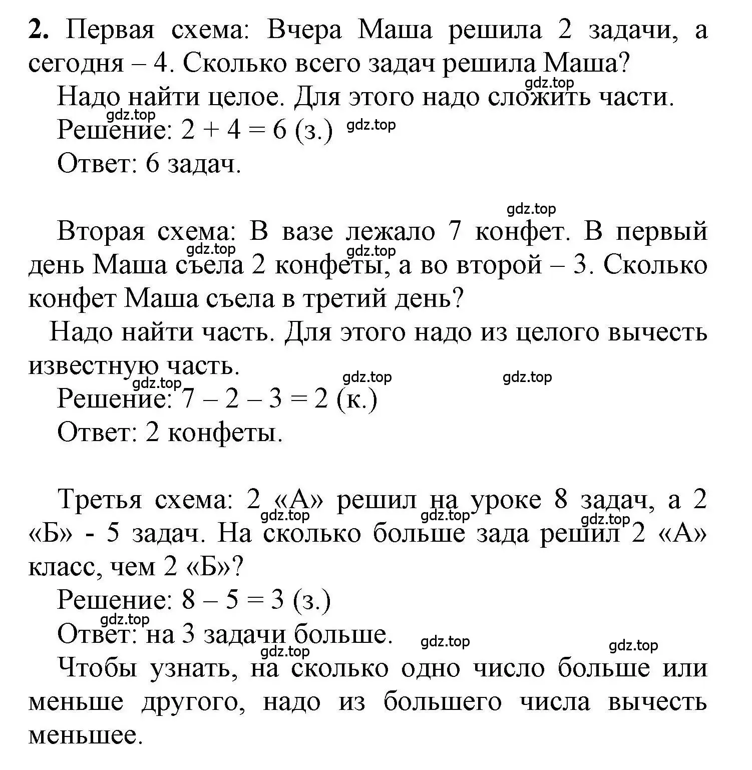 Решение номер 2 (страница 54) гдз по математике 1 класс Петерсон, учебник 2 часть