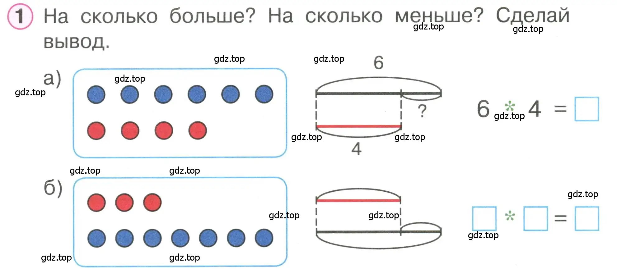 Условие номер 1 (страница 54) гдз по математике 1 класс Петерсон, учебник 2 часть