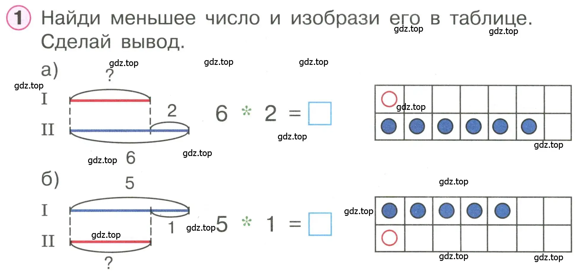 Условие номер 1 (страница 58) гдз по математике 1 класс Петерсон, учебник 2 часть