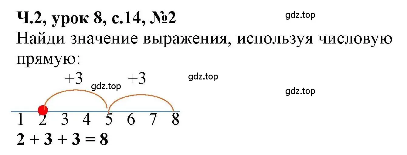 Решение номер 2 (страница 14) гдз по математике 1 класс Петерсон, учебник 2 часть