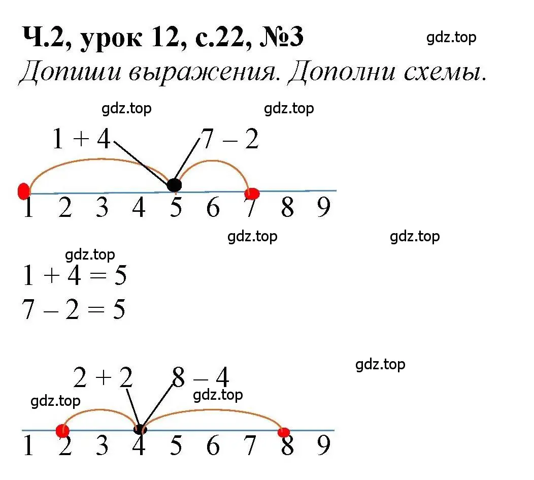 Решение номер 3 (страница 22) гдз по математике 1 класс Петерсон, учебник 2 часть