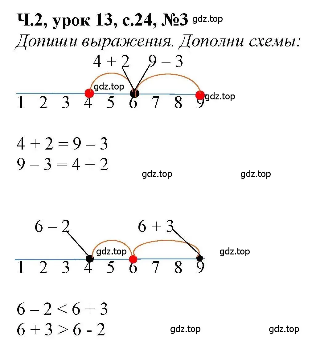 Решение номер 3 (страница 24) гдз по математике 1 класс Петерсон, учебник 2 часть