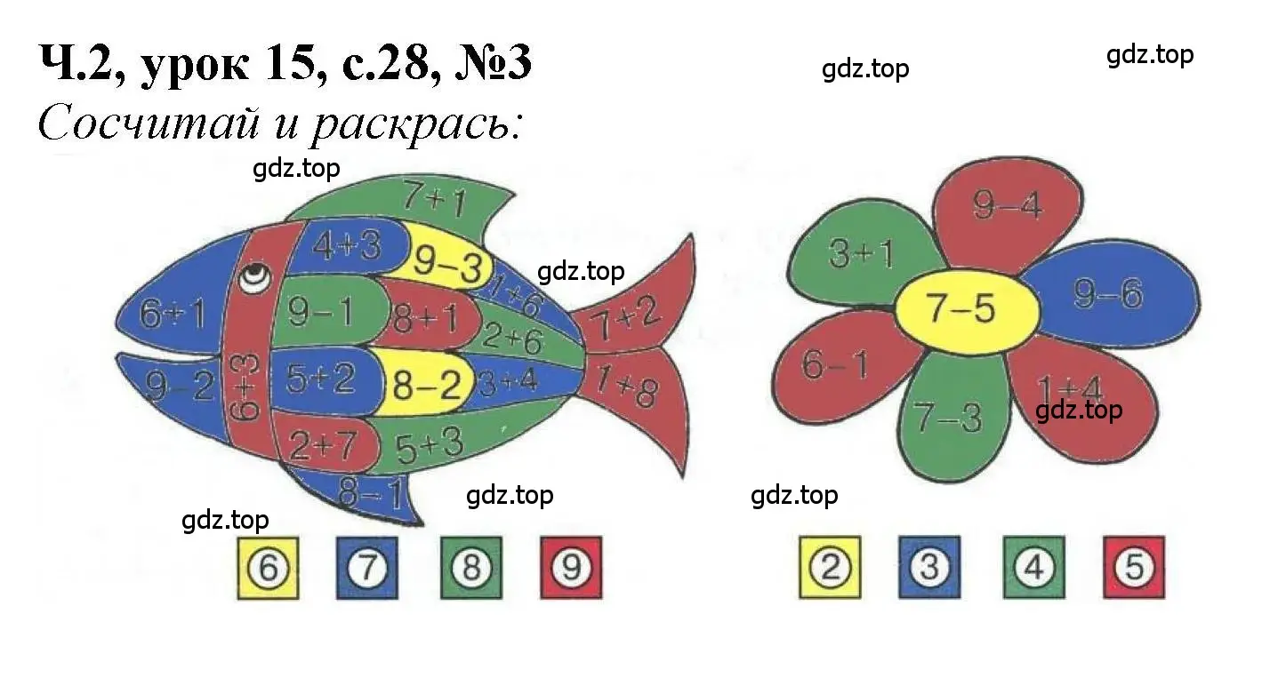 Решение номер 3 (страница 28) гдз по математике 1 класс Петерсон, учебник 2 часть