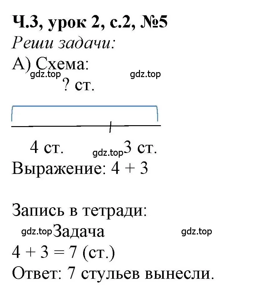 Решение номер 5 (страница 2) гдз по математике 1 класс Петерсон, учебник 3 часть