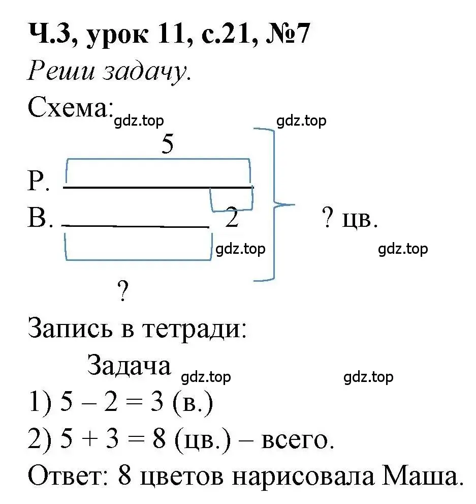 Решение номер 7 (страница 21) гдз по математике 1 класс Петерсон, учебник 3 часть