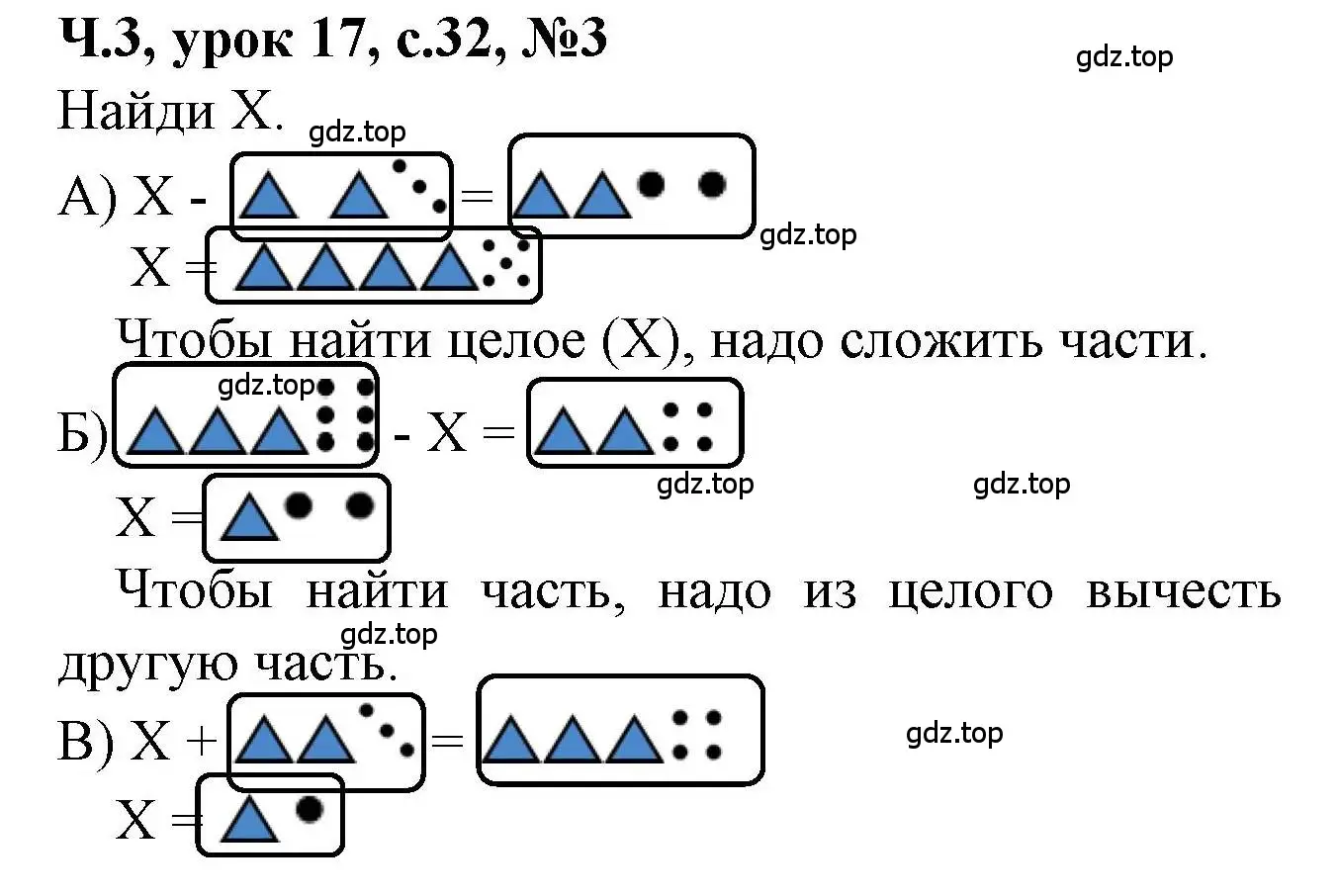 Решение номер 3 (страница 32) гдз по математике 1 класс Петерсон, учебник 3 часть