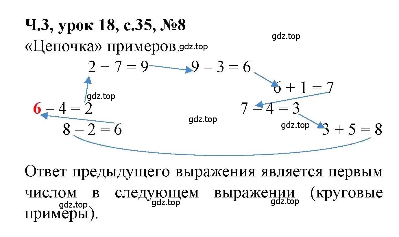 Решение номер 8 (страница 35) гдз по математике 1 класс Петерсон, учебник 3 часть