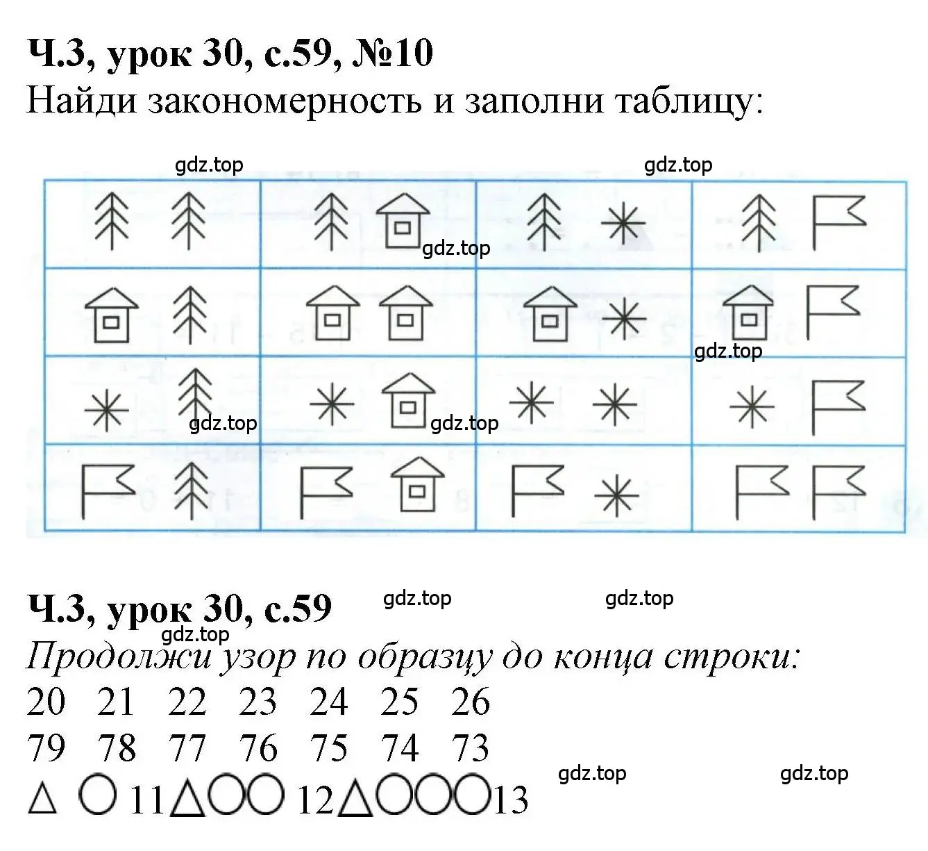 Решение номер 10 (страница 59) гдз по математике 1 класс Петерсон, учебник 3 часть