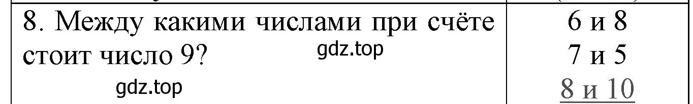 Решение номер 8 (страница 18) гдз по математике 1 класс Волкова, проверочные работы