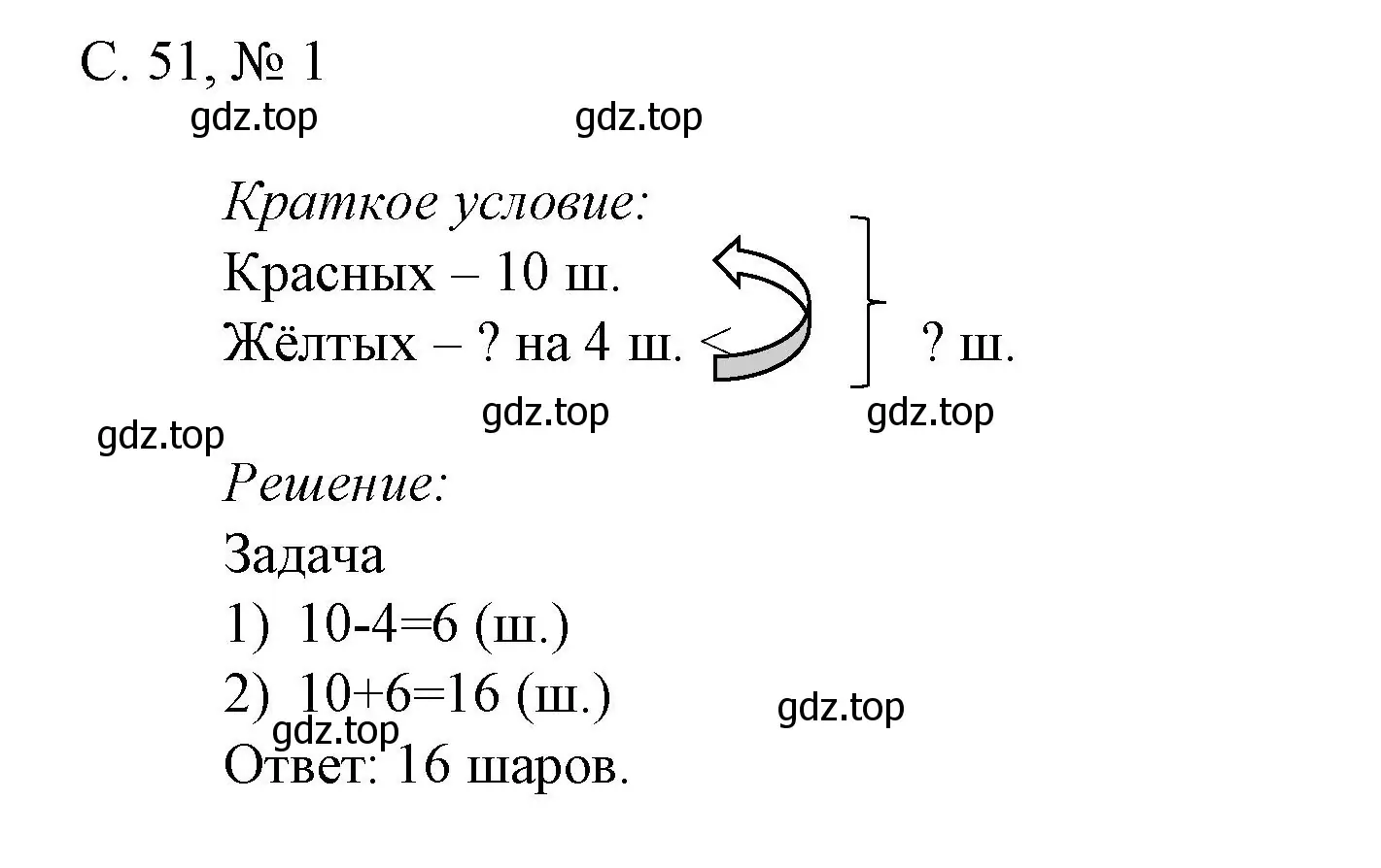 Решение номер 2 (страница 51) гдз по математике 1 класс Волкова, проверочные работы