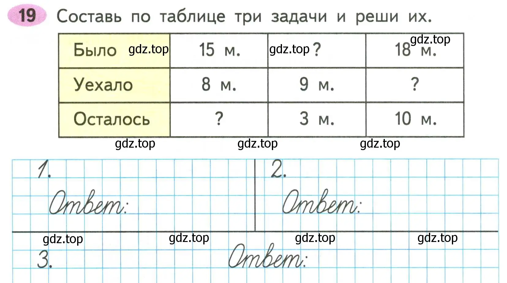 Условие номер 19 (страница 10) гдз по математике 2 класс Моро, Волкова, рабочая тетрадь 1 часть