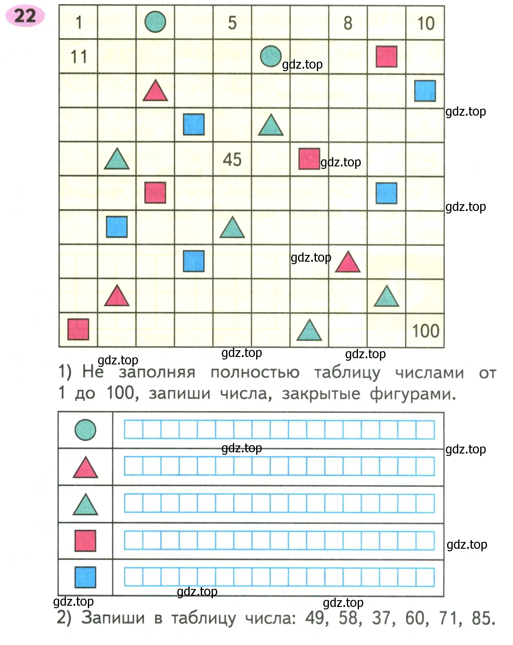 Условие номер 22 (страница 11) гдз по математике 2 класс Моро, Волкова, рабочая тетрадь 1 часть