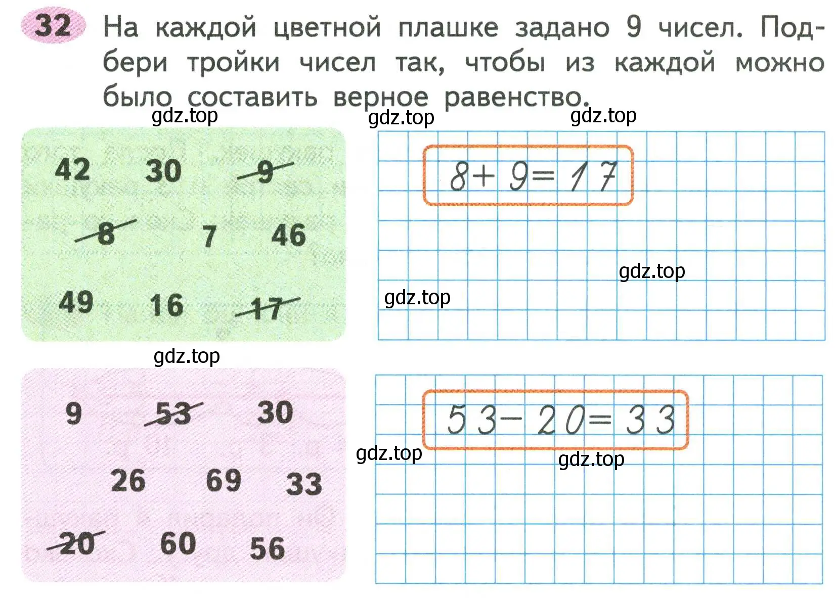 Условие номер 32 (страница 13) гдз по математике 2 класс Моро, Волкова, рабочая тетрадь 2 часть