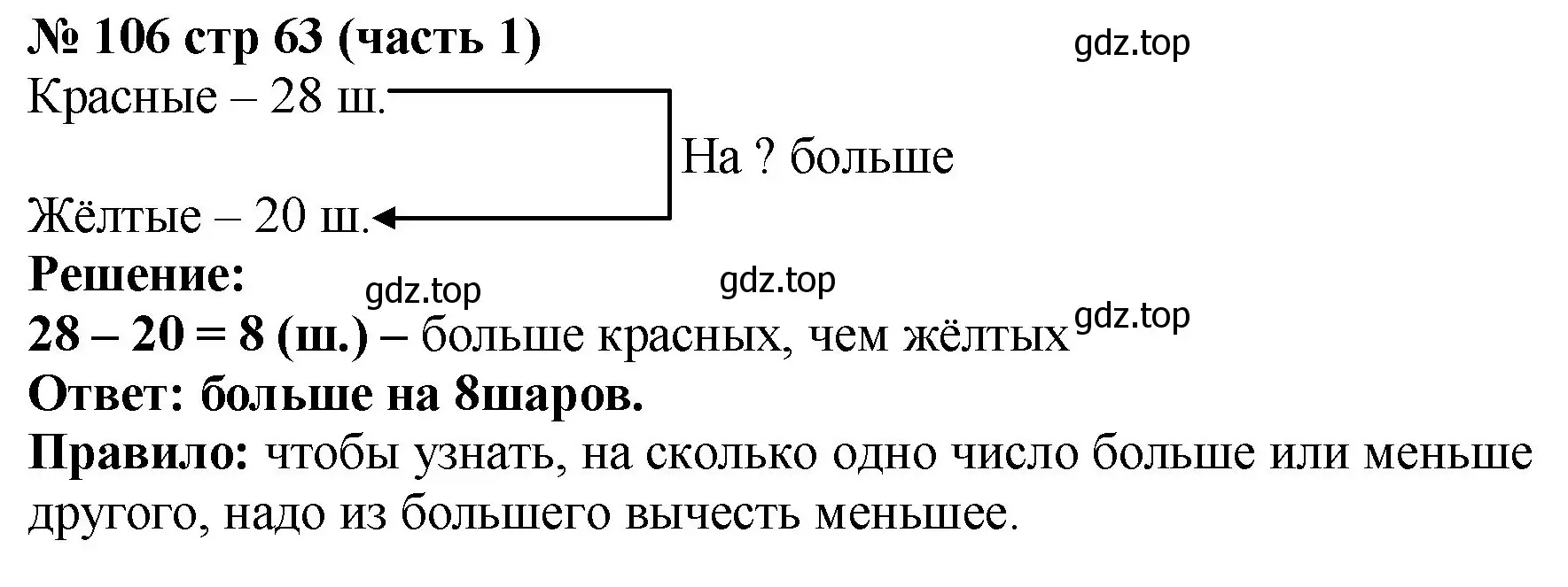 Решение номер 106 (страница 63) гдз по математике 2 класс Моро, Волкова, рабочая тетрадь 1 часть