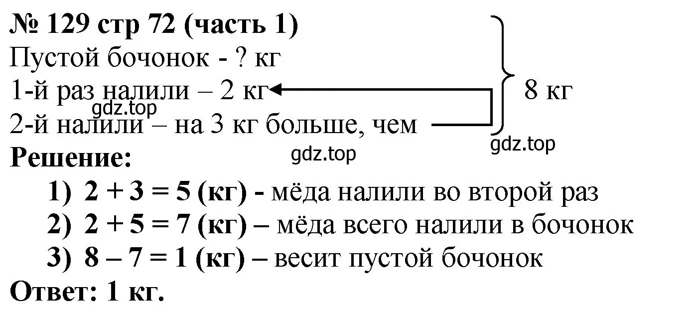 Решение номер 129 (страница 72) гдз по математике 2 класс Моро, Волкова, рабочая тетрадь 1 часть