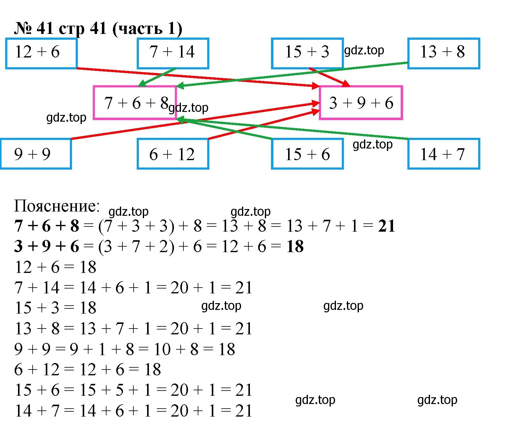 Решение номер 41 (страница 41) гдз по математике 2 класс Моро, Волкова, рабочая тетрадь 1 часть