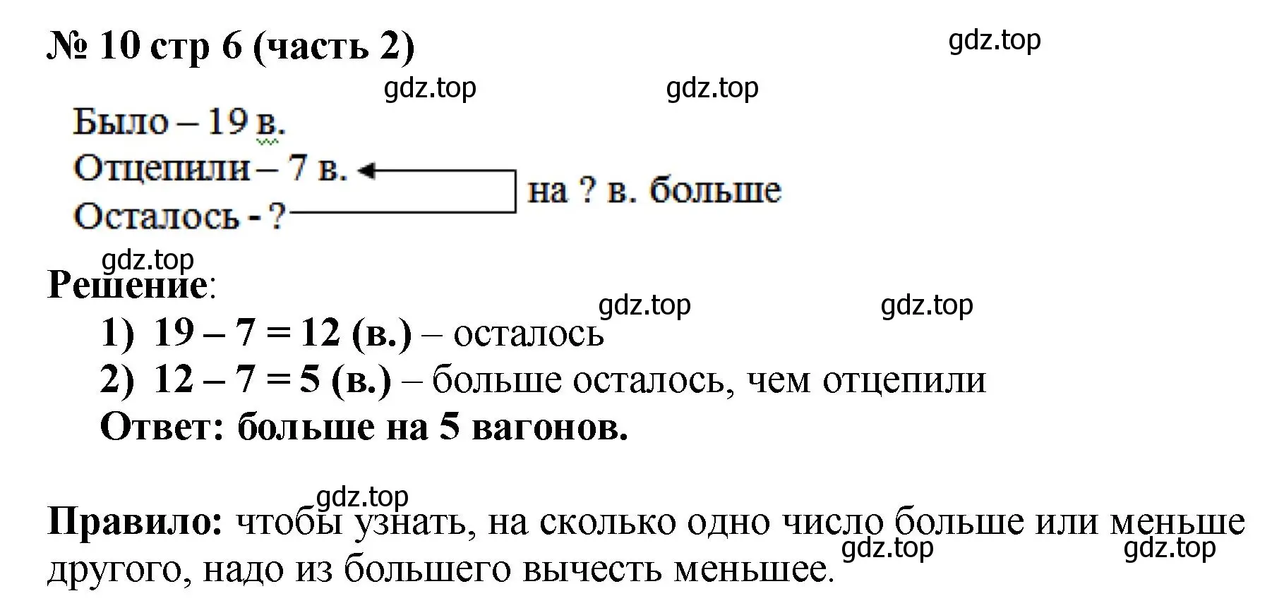 Решение номер 10 (страница 6) гдз по математике 2 класс Моро, Волкова, рабочая тетрадь 2 часть