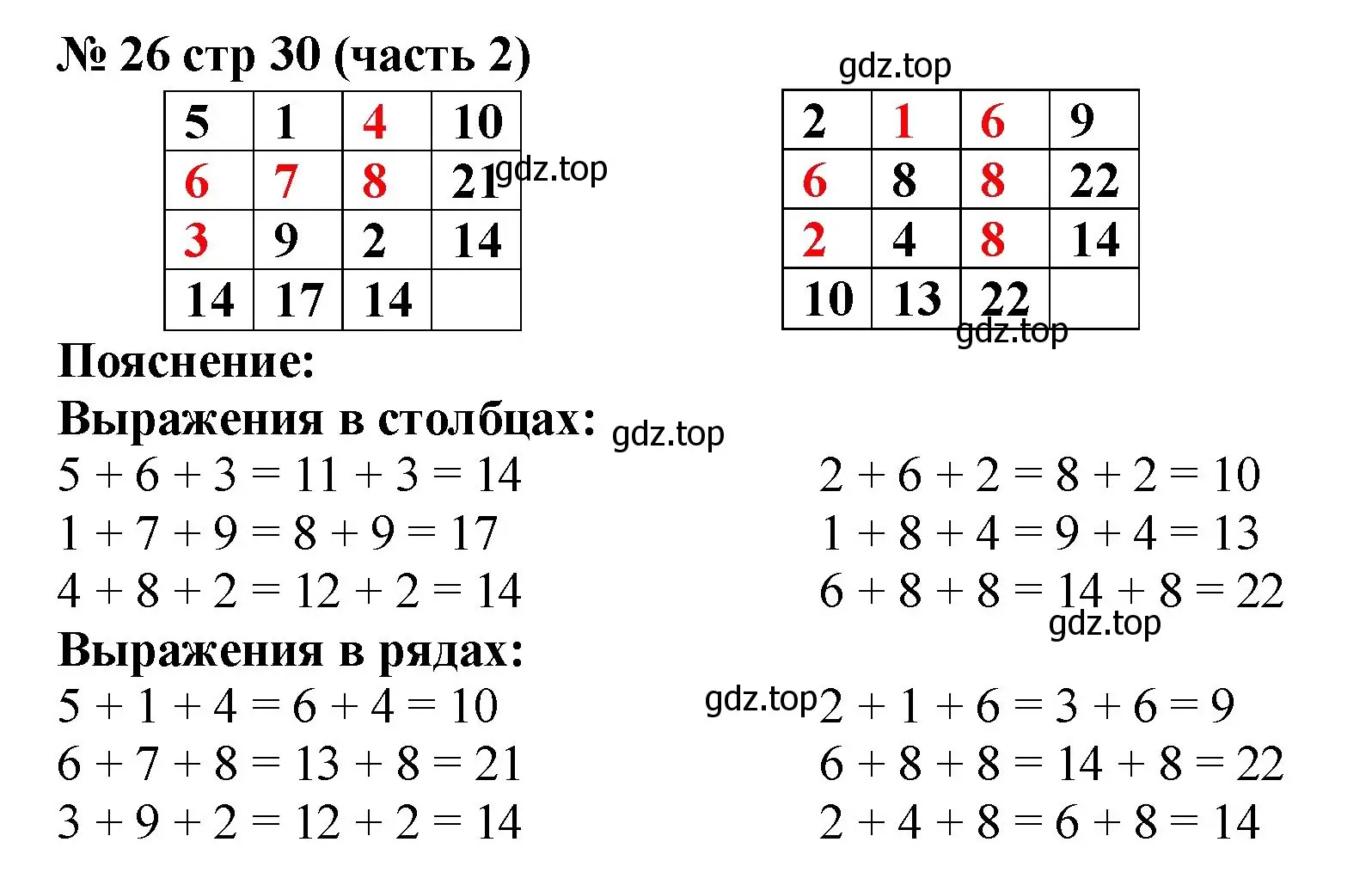 Решение номер 26 (страница 30) гдз по математике 2 класс Моро, Волкова, рабочая тетрадь 2 часть