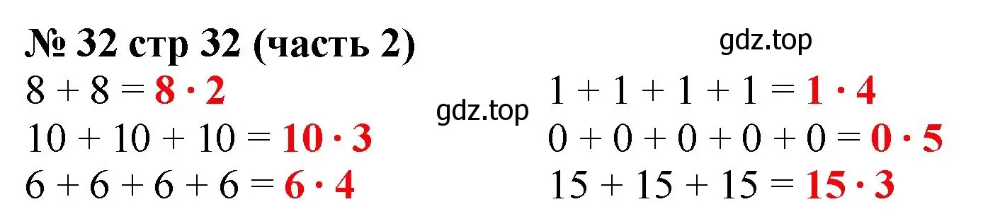 Решение номер 32 (страница 32) гдз по математике 2 класс Моро, Волкова, рабочая тетрадь 2 часть