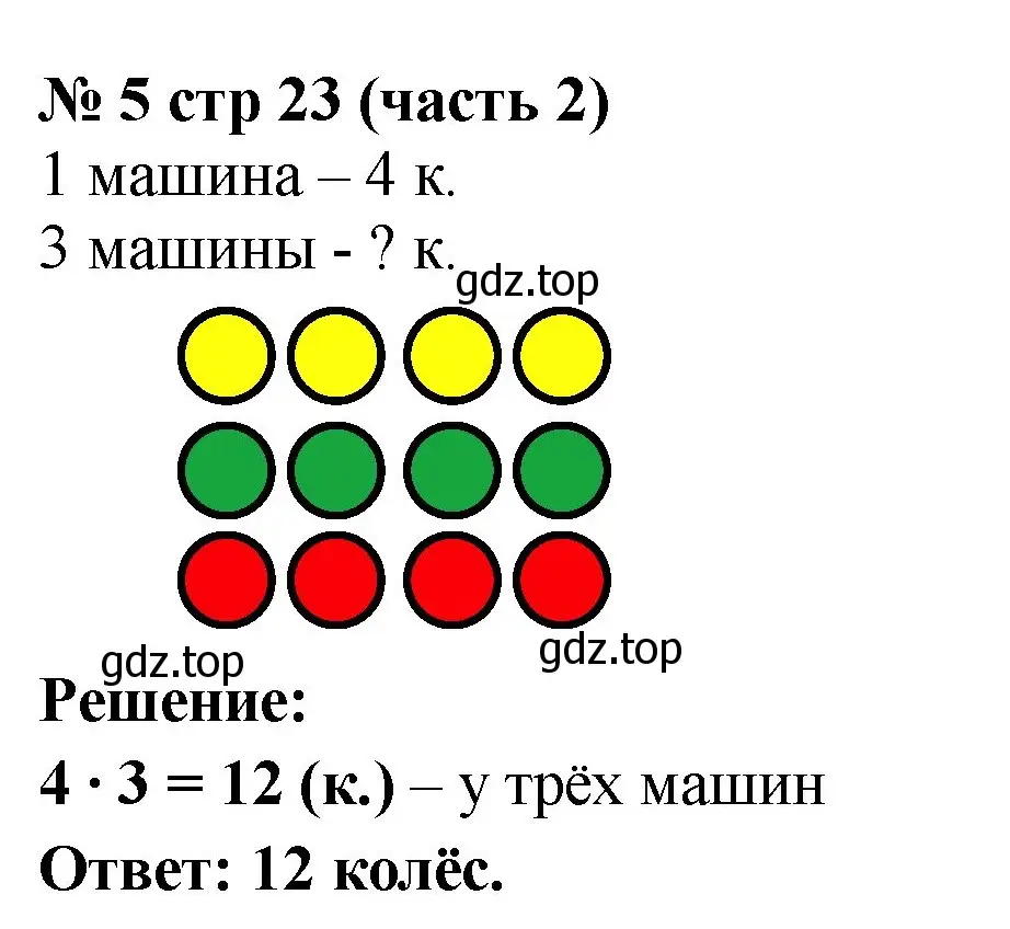 Решение номер 5 (страница 23) гдз по математике 2 класс Моро, Волкова, рабочая тетрадь 2 часть