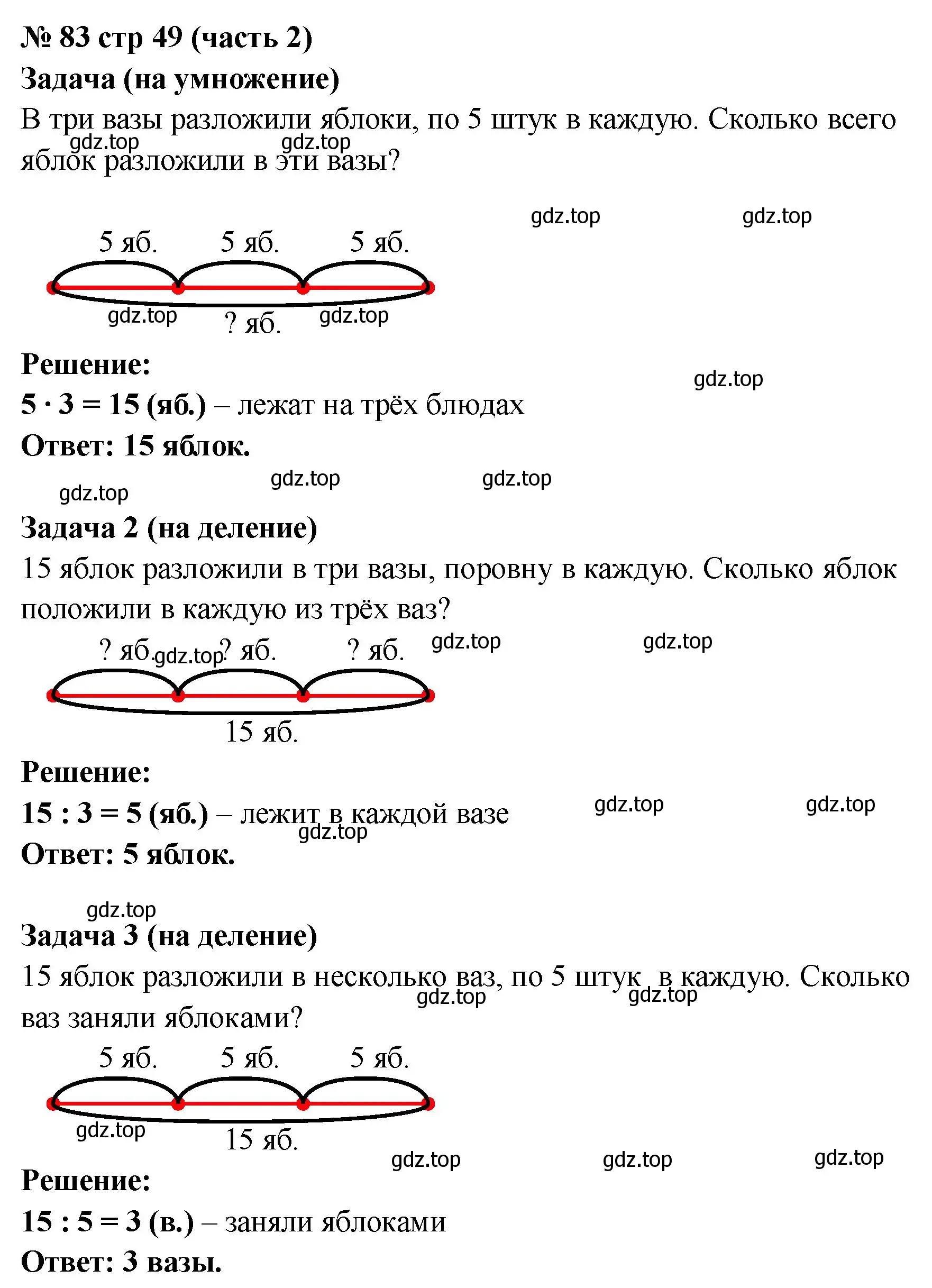 Решение номер 83 (страница 49) гдз по математике 2 класс Моро, Волкова, рабочая тетрадь 2 часть