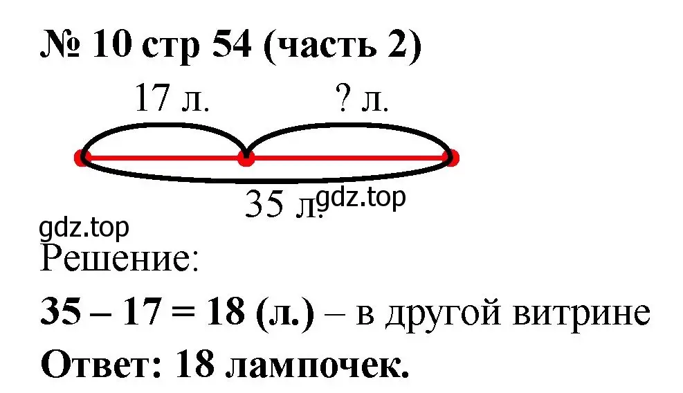 Решение номер 10 (страница 54) гдз по математике 2 класс Моро, Волкова, рабочая тетрадь 2 часть