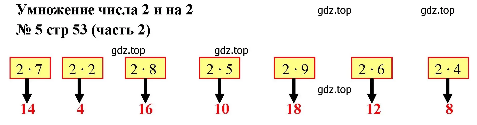 Решение номер 5 (страница 53) гдз по математике 2 класс Моро, Волкова, рабочая тетрадь 2 часть