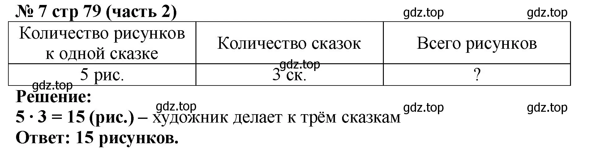 Решение номер 7 (страница 79) гдз по математике 2 класс Моро, Волкова, рабочая тетрадь 2 часть