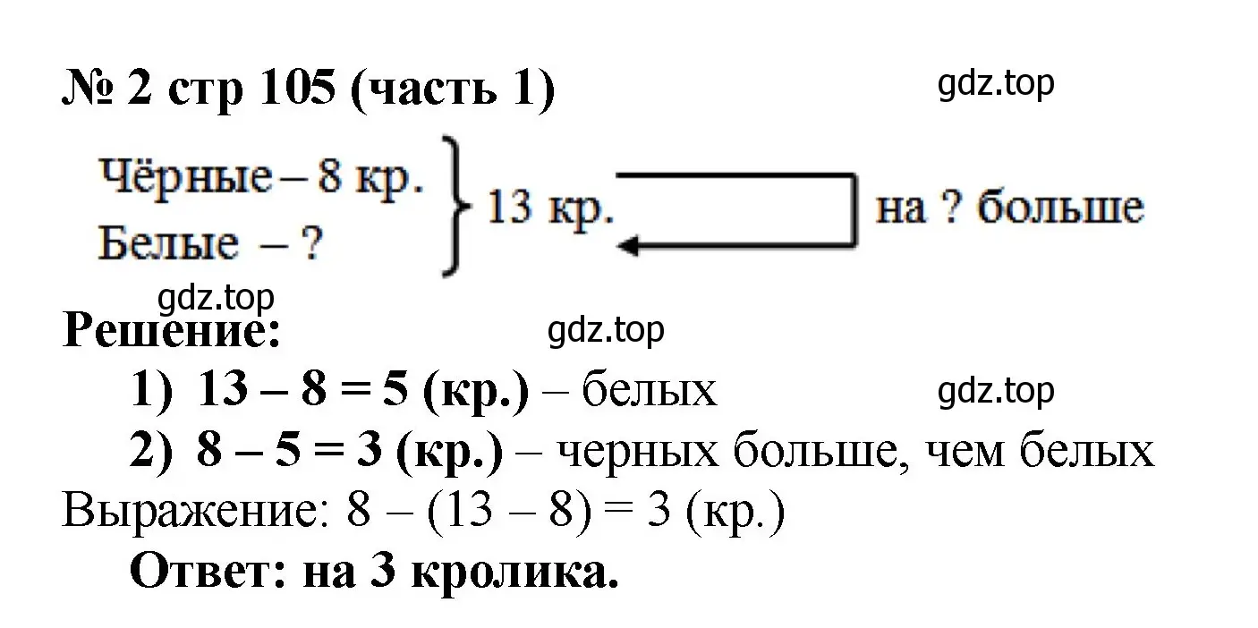 Решение номер 2 (страница 105) гдз по математике 2 класс Моро, Бантова, учебник 1 часть