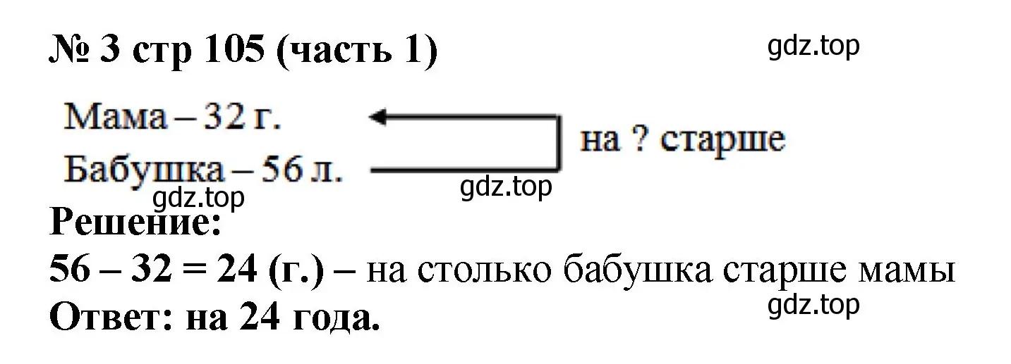 Решение номер 3 (страница 105) гдз по математике 2 класс Моро, Бантова, учебник 1 часть