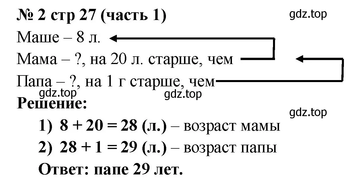 Решение номер 2 (страница 27) гдз по математике 2 класс Моро, Бантова, учебник 1 часть