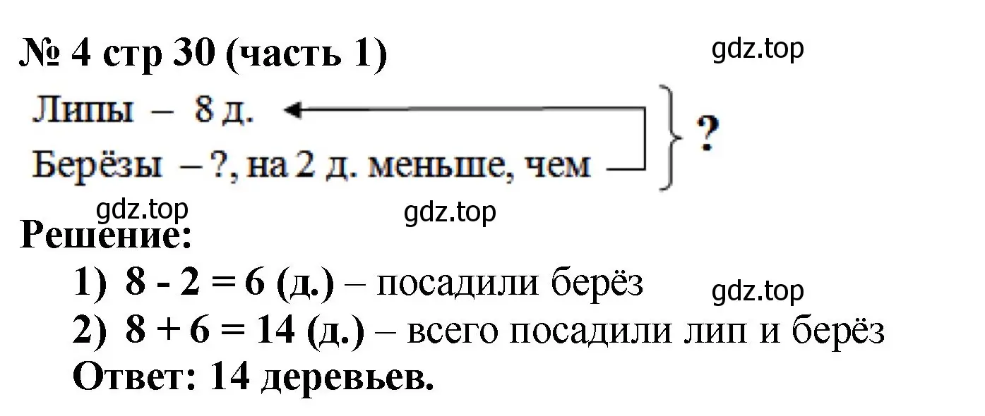 Решение номер 4 (страница 30) гдз по математике 2 класс Моро, Бантова, учебник 1 часть