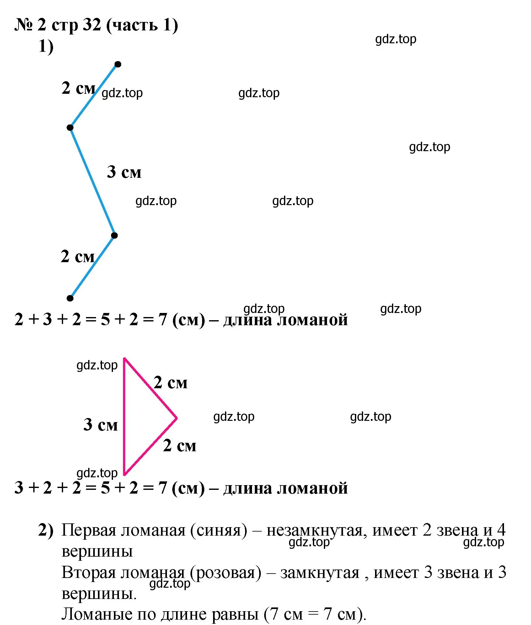 Решение номер 2 (страница 32) гдз по математике 2 класс Моро, Бантова, учебник 1 часть