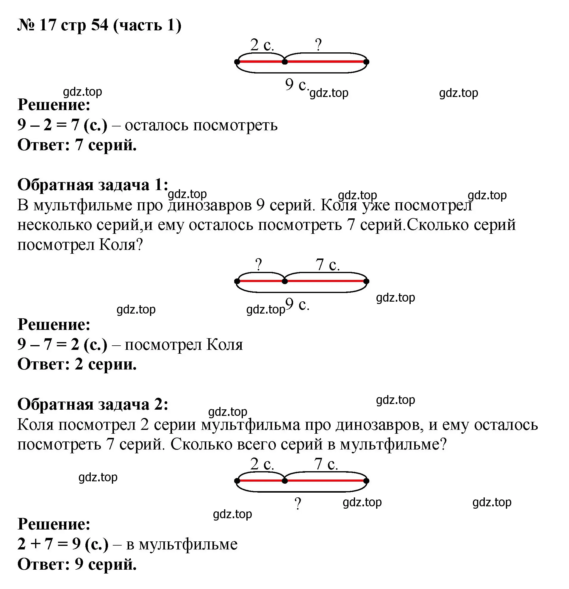 Решение номер 17 (страница 54) гдз по математике 2 класс Моро, Бантова, учебник 1 часть