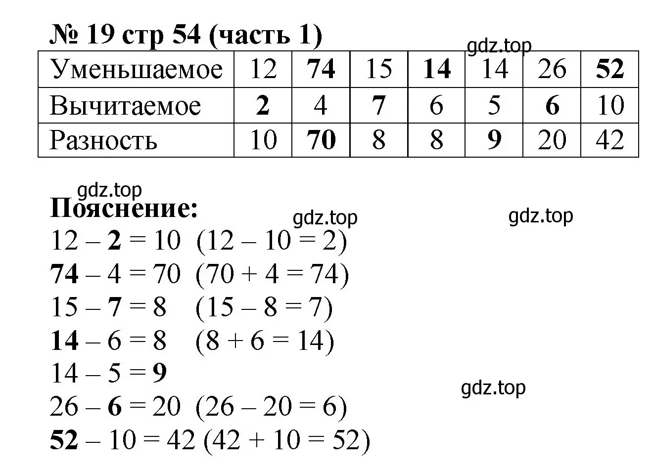 Решение номер 19 (страница 54) гдз по математике 2 класс Моро, Бантова, учебник 1 часть