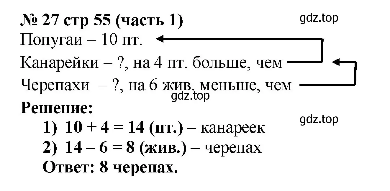 Решение номер 27 (страница 55) гдз по математике 2 класс Моро, Бантова, учебник 1 часть