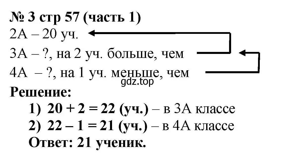 Решение номер 3 (страница 57) гдз по математике 2 класс Моро, Бантова, учебник 1 часть