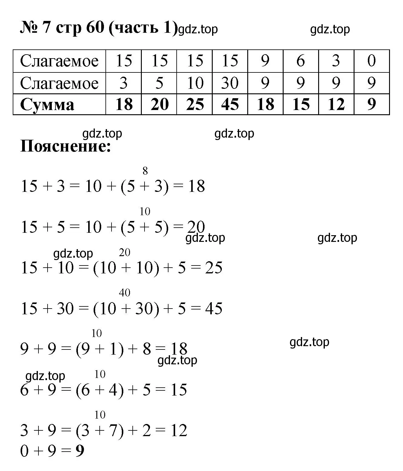 Решение номер 7 (страница 60) гдз по математике 2 класс Моро, Бантова, учебник 1 часть