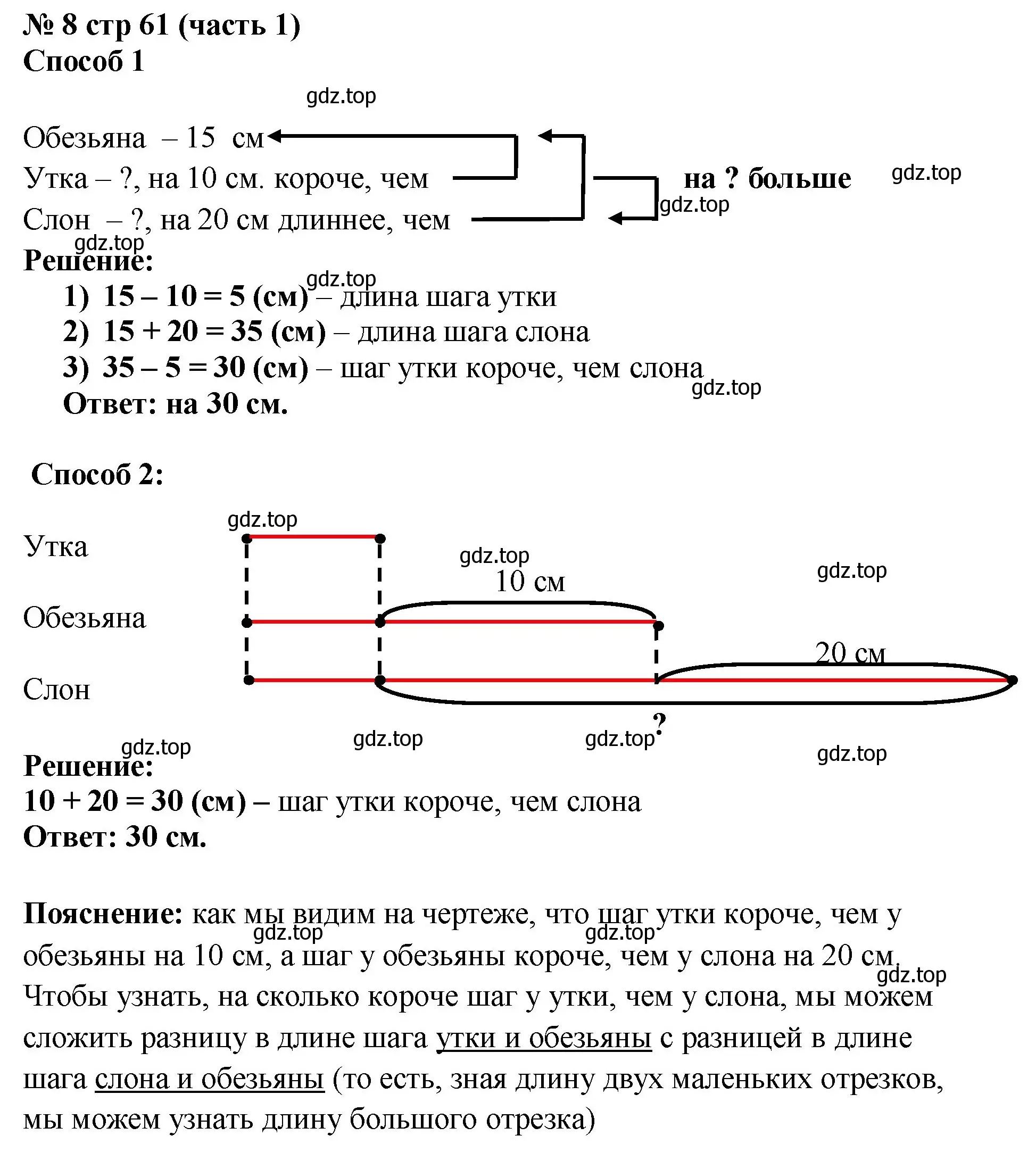 Решение номер 8 (страница 61) гдз по математике 2 класс Моро, Бантова, учебник 1 часть