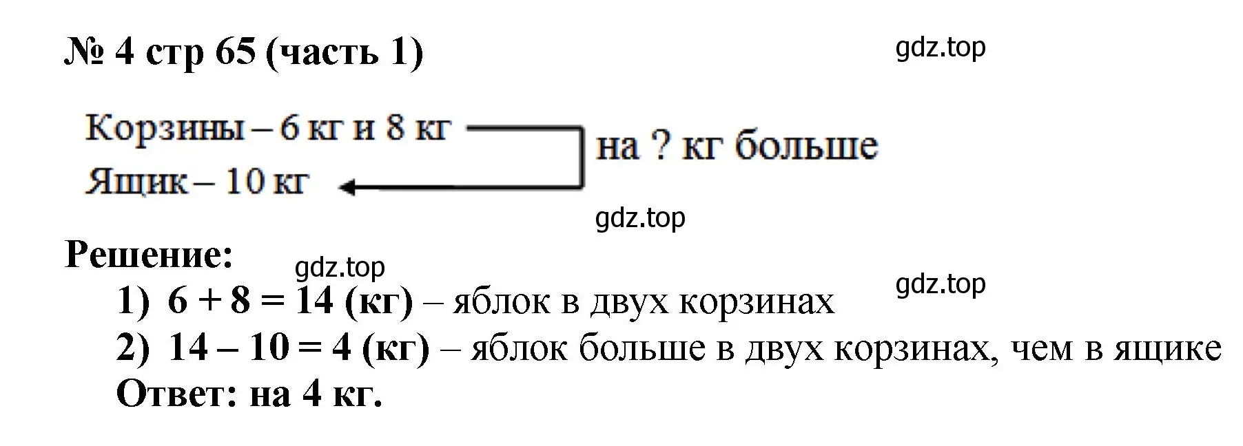 Решение номер 4 (страница 65) гдз по математике 2 класс Моро, Бантова, учебник 1 часть