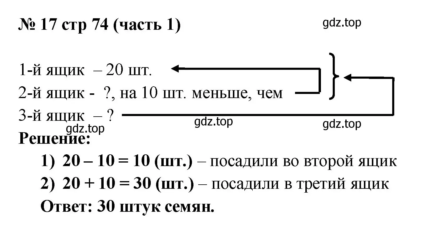 Решение номер 17 (страница 74) гдз по математике 2 класс Моро, Бантова, учебник 1 часть