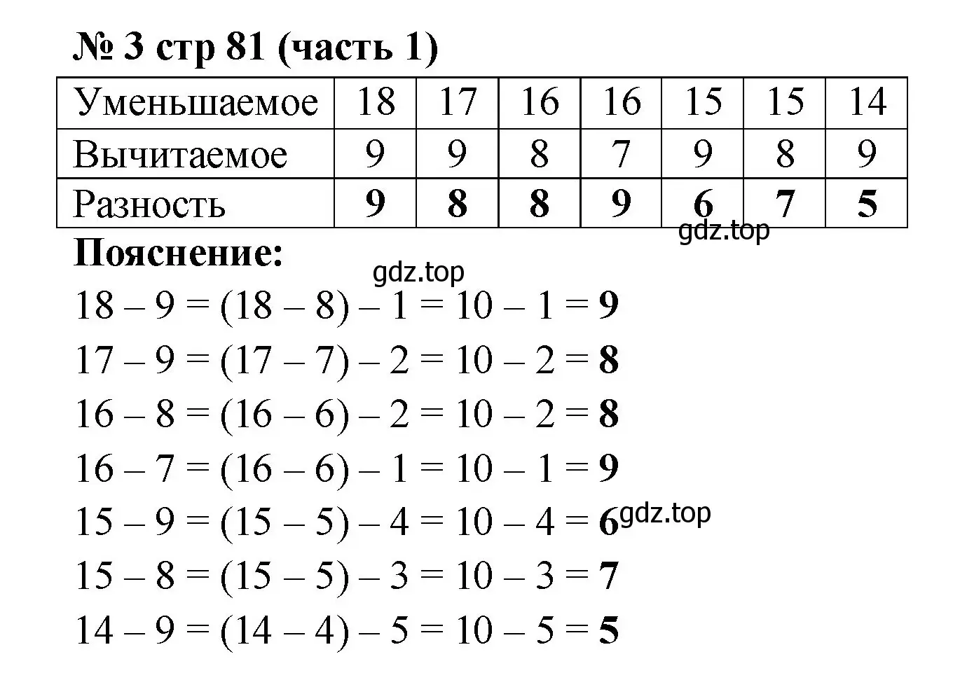 Решение номер 3 (страница 81) гдз по математике 2 класс Моро, Бантова, учебник 1 часть