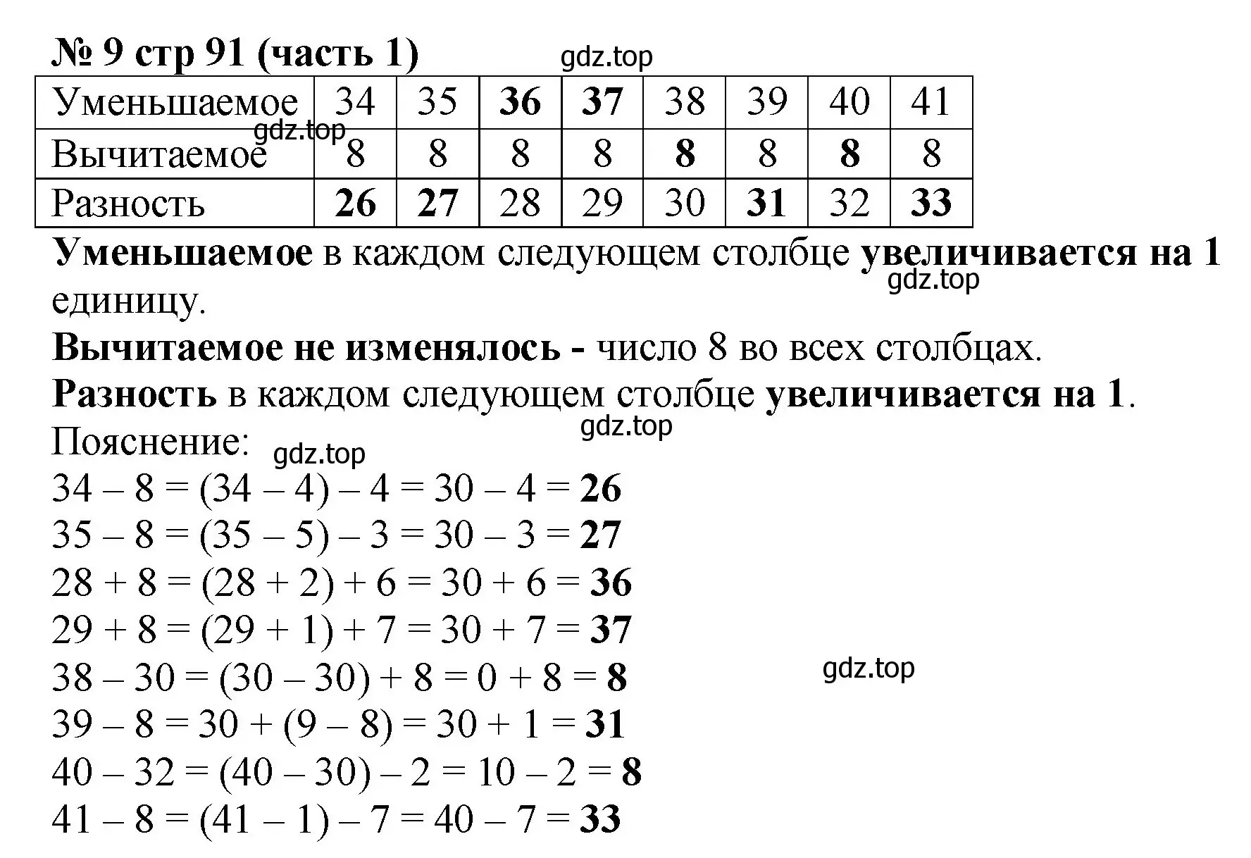 Решение номер 9 (страница 91) гдз по математике 2 класс Моро, Бантова, учебник 1 часть