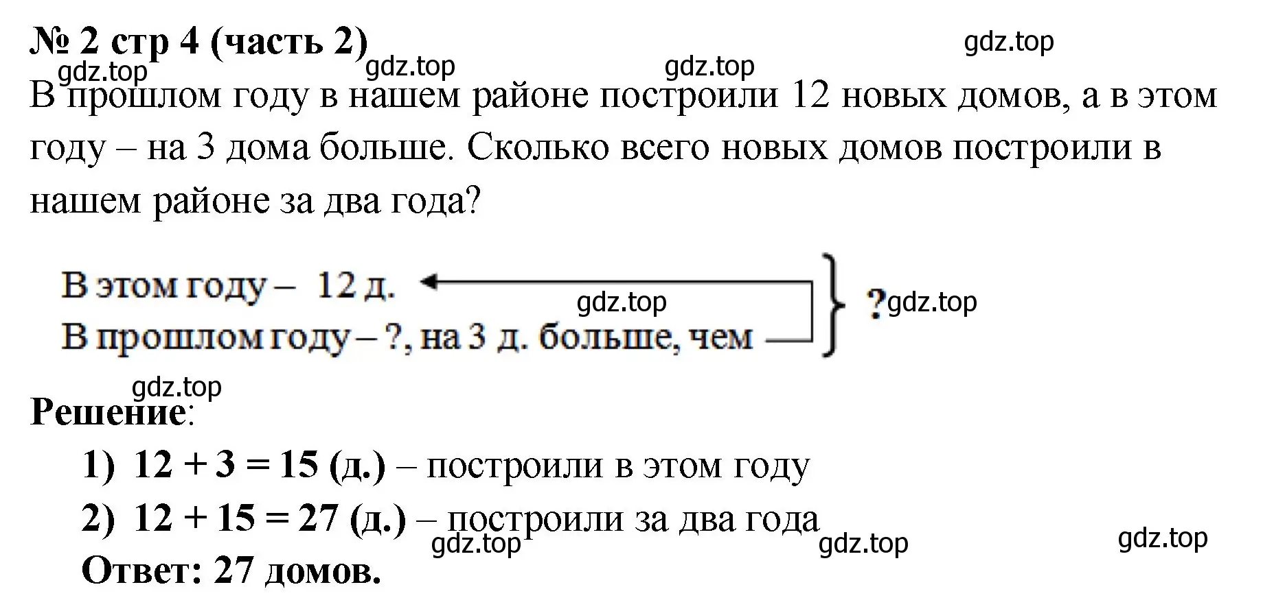 Решение номер 2 (страница 4) гдз по математике 2 класс Моро, Бантова, учебник 2 часть