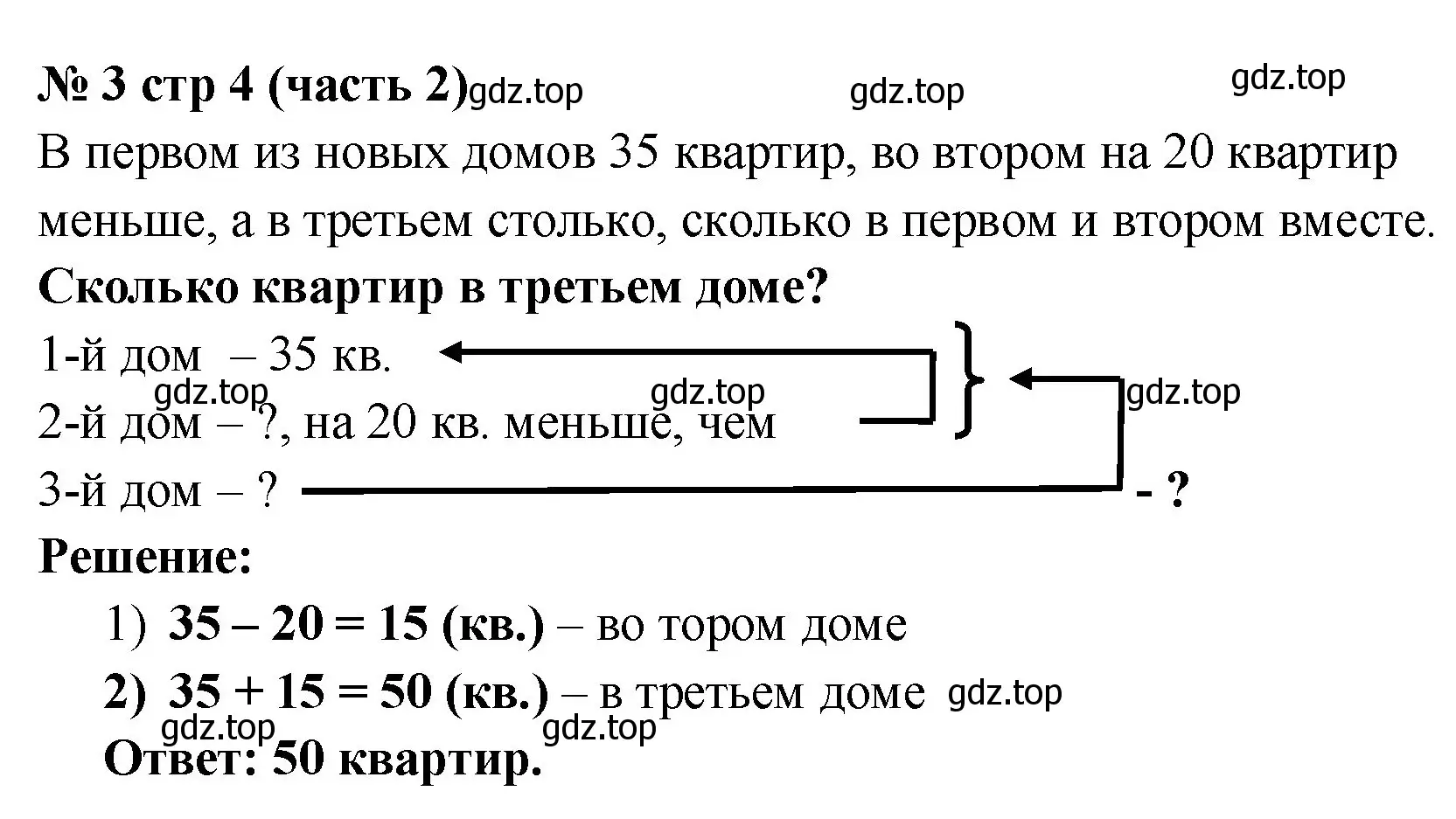 Решение номер 3 (страница 4) гдз по математике 2 класс Моро, Бантова, учебник 2 часть