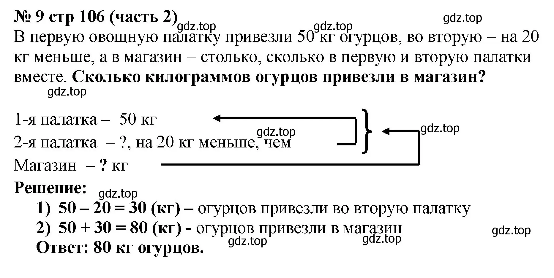 Решение номер 9 (страница 106) гдз по математике 2 класс Моро, Бантова, учебник 2 часть