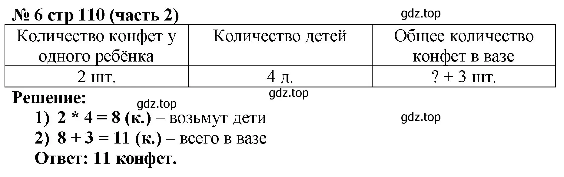 Решение номер 6 (страница 110) гдз по математике 2 класс Моро, Бантова, учебник 2 часть