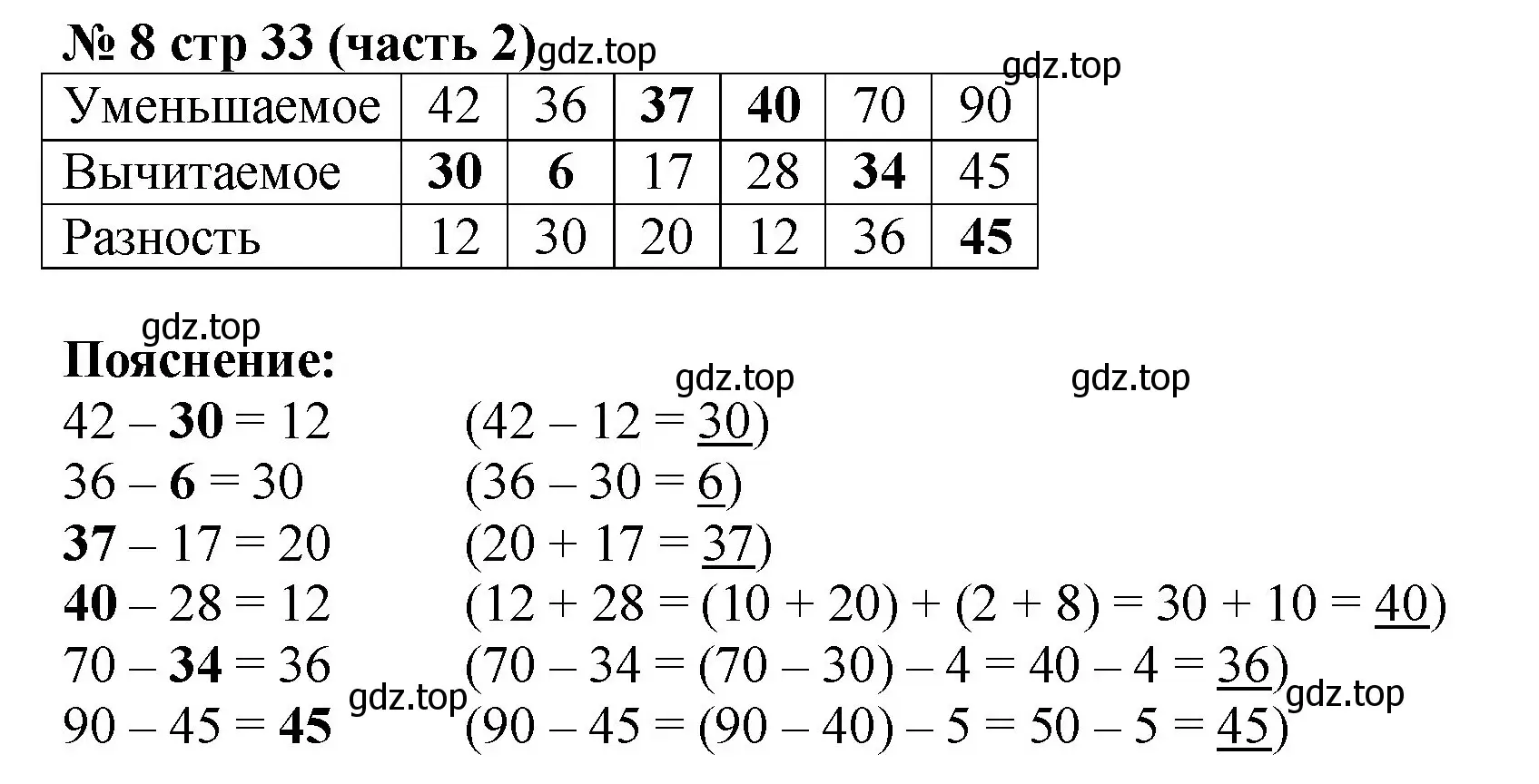 Решение номер 8 (страница 33) гдз по математике 2 класс Моро, Бантова, учебник 2 часть