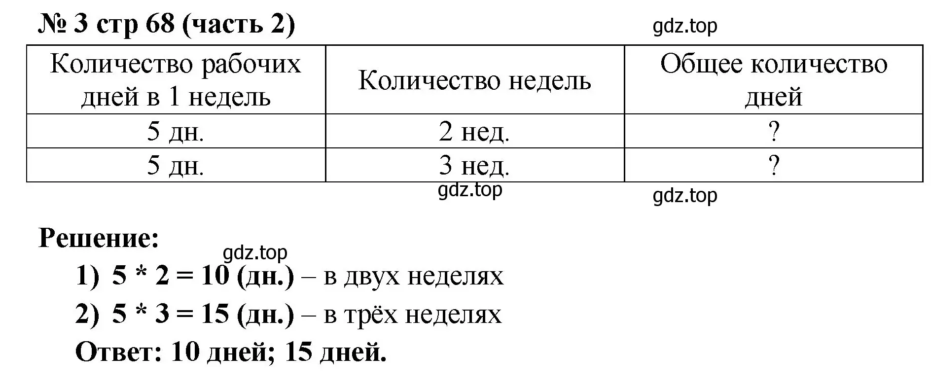 Решение номер 3 (страница 68) гдз по математике 2 класс Моро, Бантова, учебник 2 часть