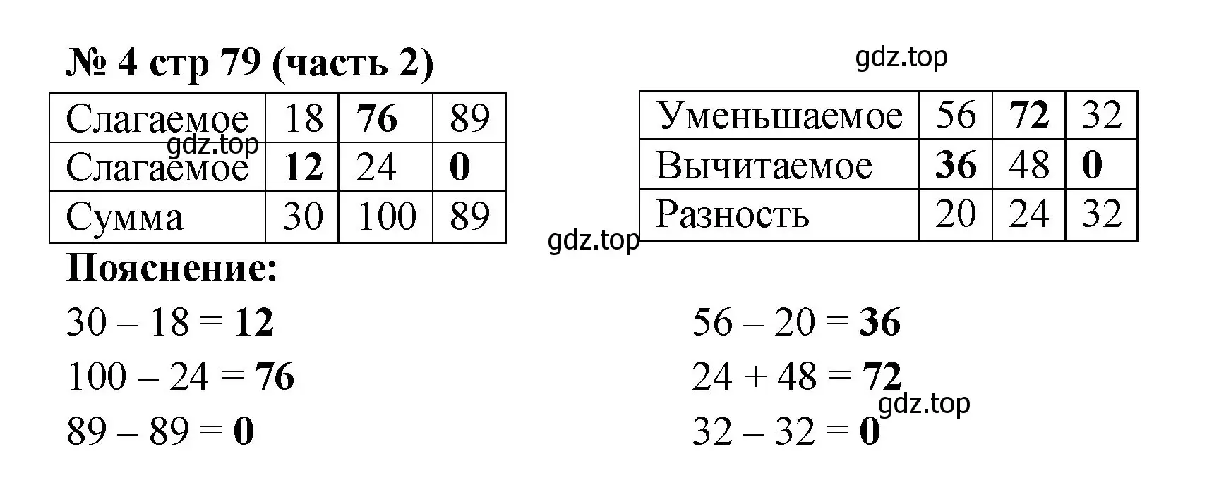 Решение номер 4 (страница 79) гдз по математике 2 класс Моро, Бантова, учебник 2 часть